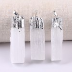 Selenite Pendant with Amethyst Crystal