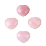 Natural Rose Crystal Heart handicraft Powder Crystal Heart  Powder Energy Stone