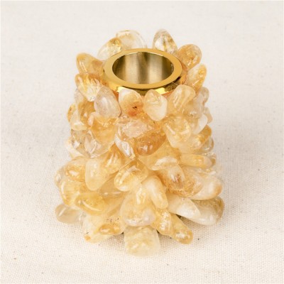  Quartz Candle Holder | Amethyst Quartz Tealight Candle Holder |  Citrine Quartz Crystal Candle Holder | Tea Light Candle Holder