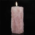 Rose Quartz Crystal Tea Light Candle Holder 